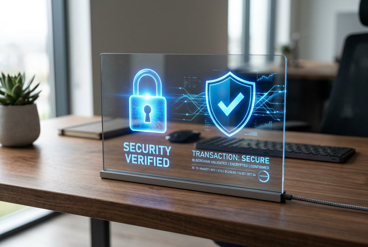 Digital security icons representing trust and verification in online gaming.
